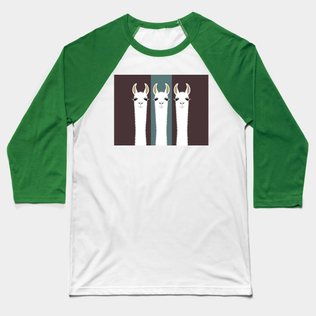 LLAMA TRIPLETS Baseball T-Shirt by JeanGregoryEvans1